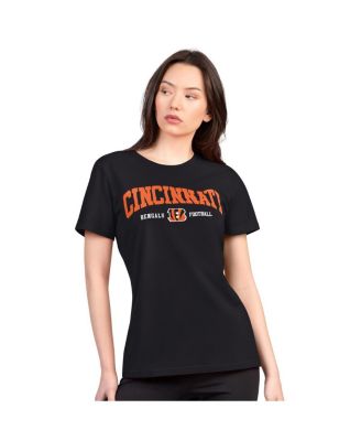 G-III 4Her by Carl Banks - Women's Black Cincinnati Bengals Super-Slim Lightweight Winning Crew T-Shirt