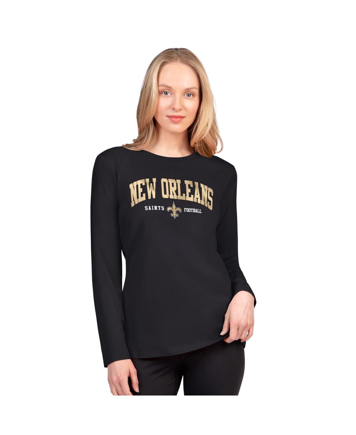 G-iii 4Her by Carl Banks Women's Black New Orleans Saints Best Play Long Sleeve T-Shirt