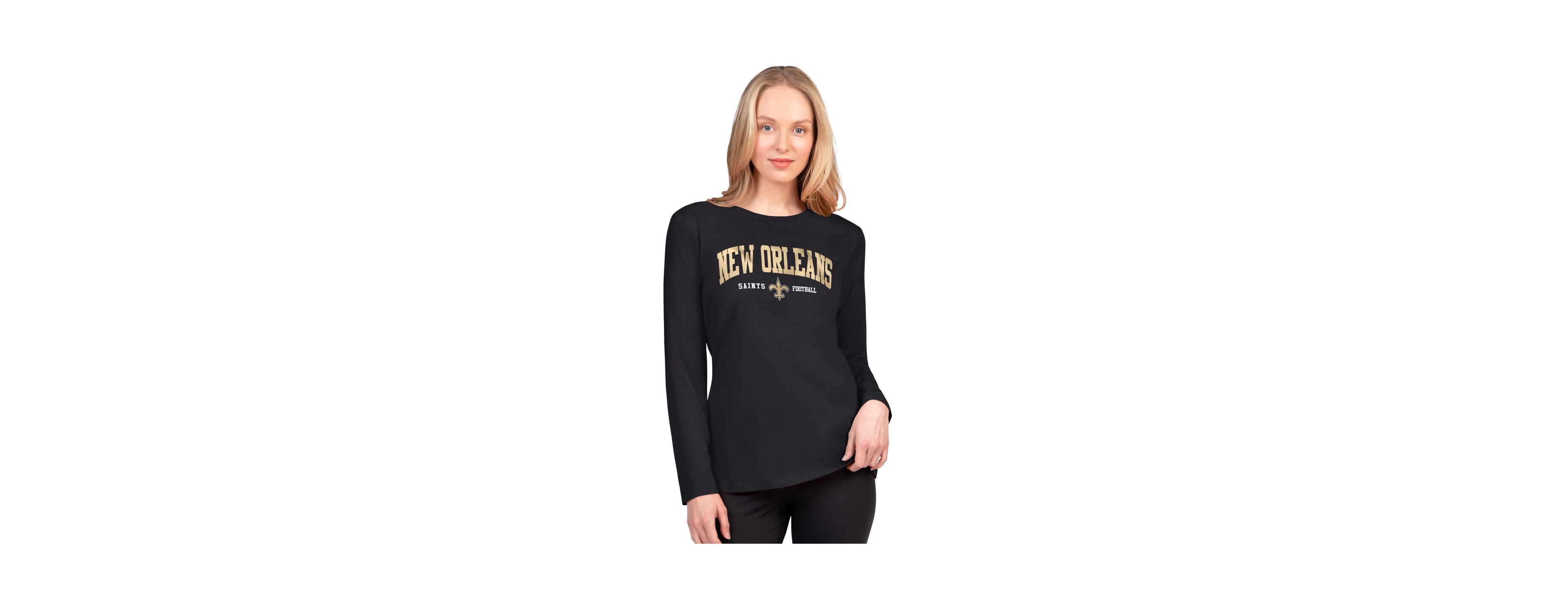 G-iii 4Her by Carl Banks Women's Black New Orleans Saints Best Play Long Sleeve T-Shirt