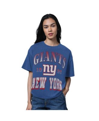 Starter - Women's Heather Royal New York Giants Oversized Hall of Fame T-Shirt