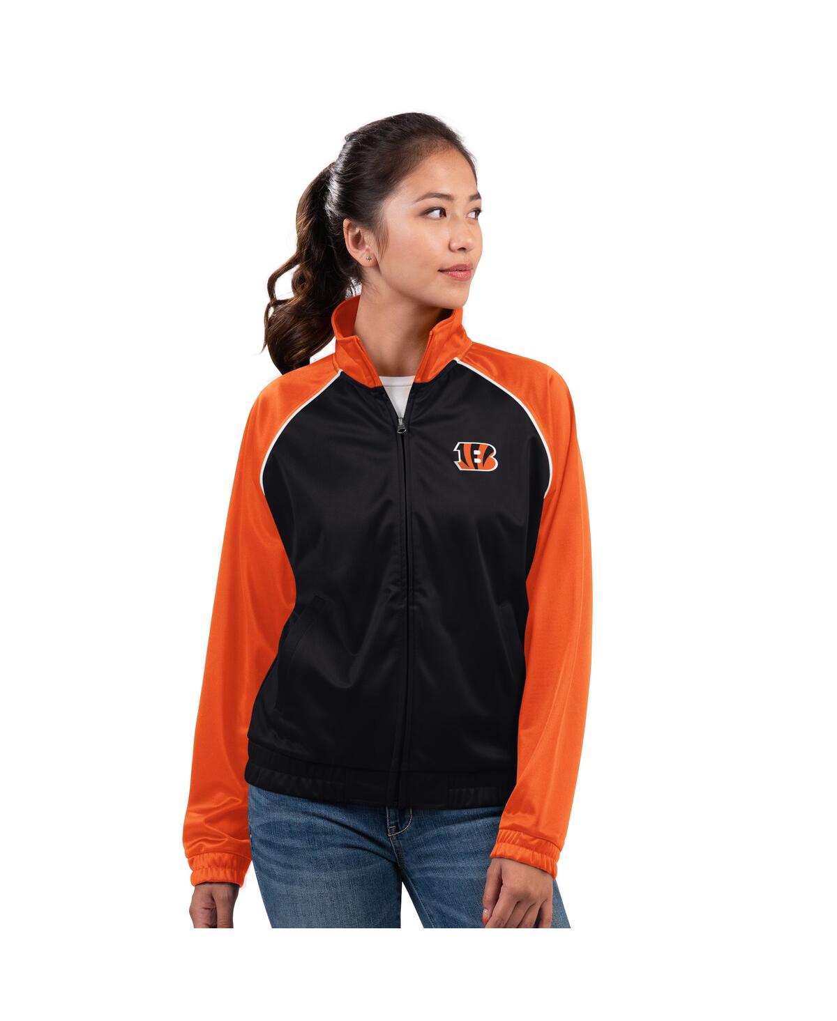 G-iii 4her By Carl Banks Women's Black Cincinnati Bengals Replay Full-zip Track Jacket In Black