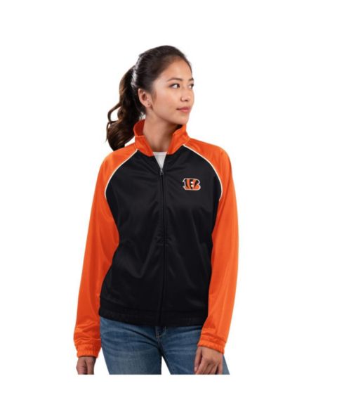 Женские куртки G-III 4Her by Carl Banks Women's Black Cincinnati Bengals Replay Full-Zip Track Jacket