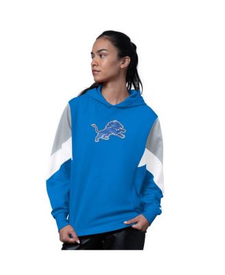 Starter - Women's Blue Detroit Lions Scrimmage Hoodie