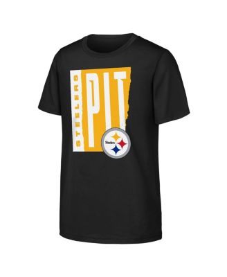 Outerstuff - Big Boys and Girls Black Pittsburgh Steelers Tear It Up T-Shirt