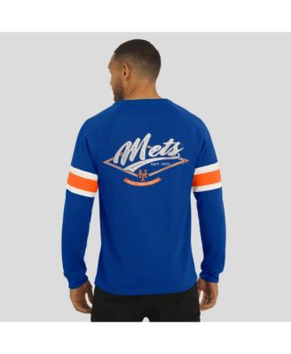 Men's Darius Rucker Collection by Fanatics Royal New York Mets Waffle-Knit Raglan Long Sleeve Henley T-Shirt