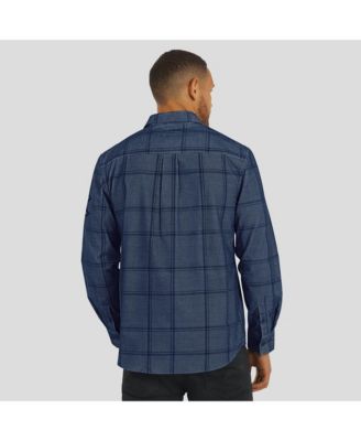 Men's Darius Rucker Collection by Fanatics Navy New York Yankees Thin Wale Corduroy Plaid Button Up Shirt