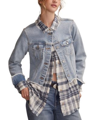 Women's Tunic Plaid Button Down Shirt