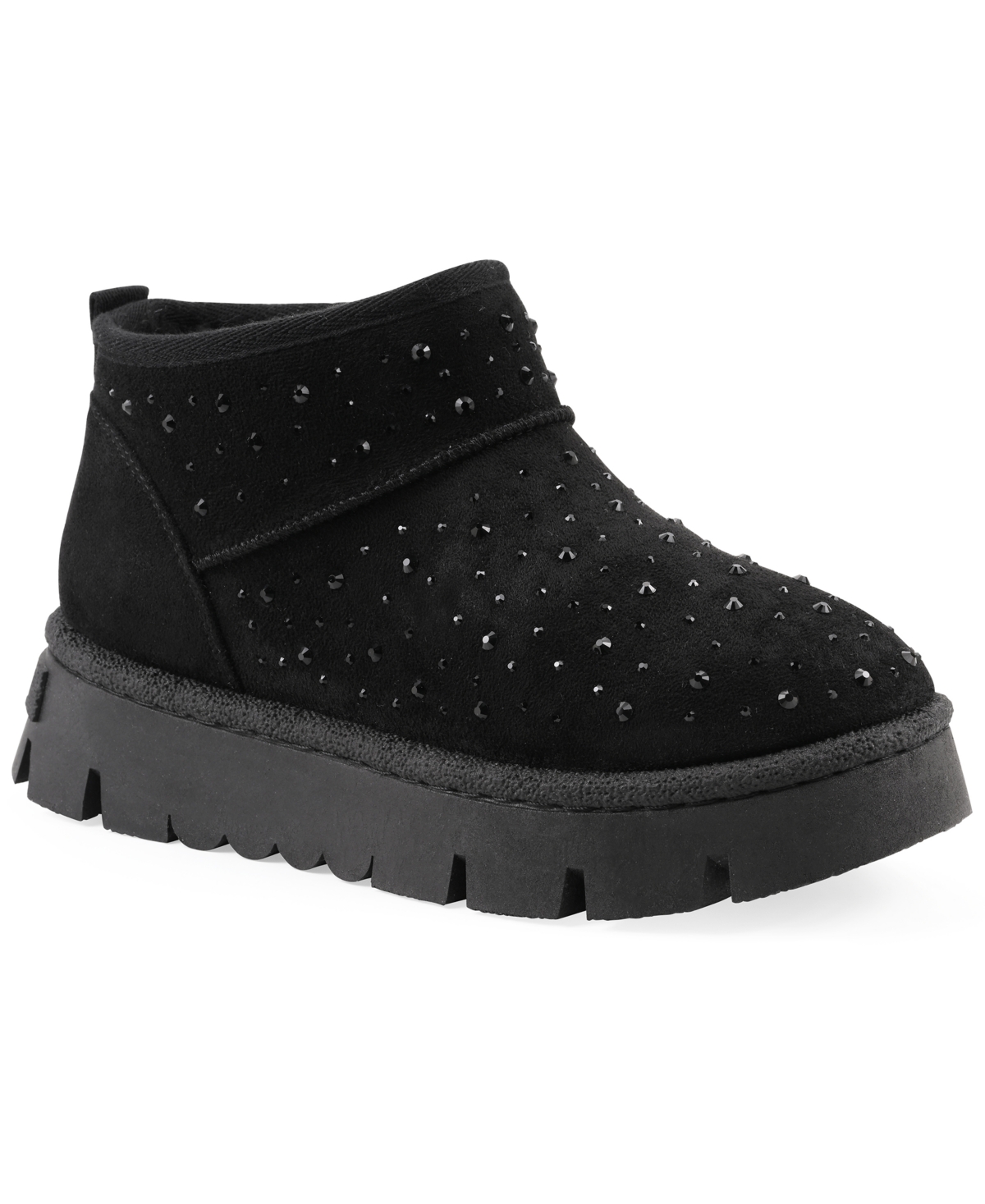 White Mountain Women's Tomas Faux Fur Bootie In Black
