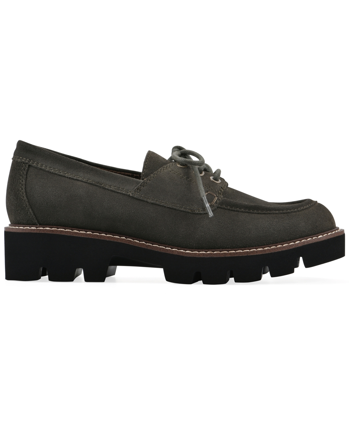 White Mountain Women's Gino Lug Sole Loafers In Green