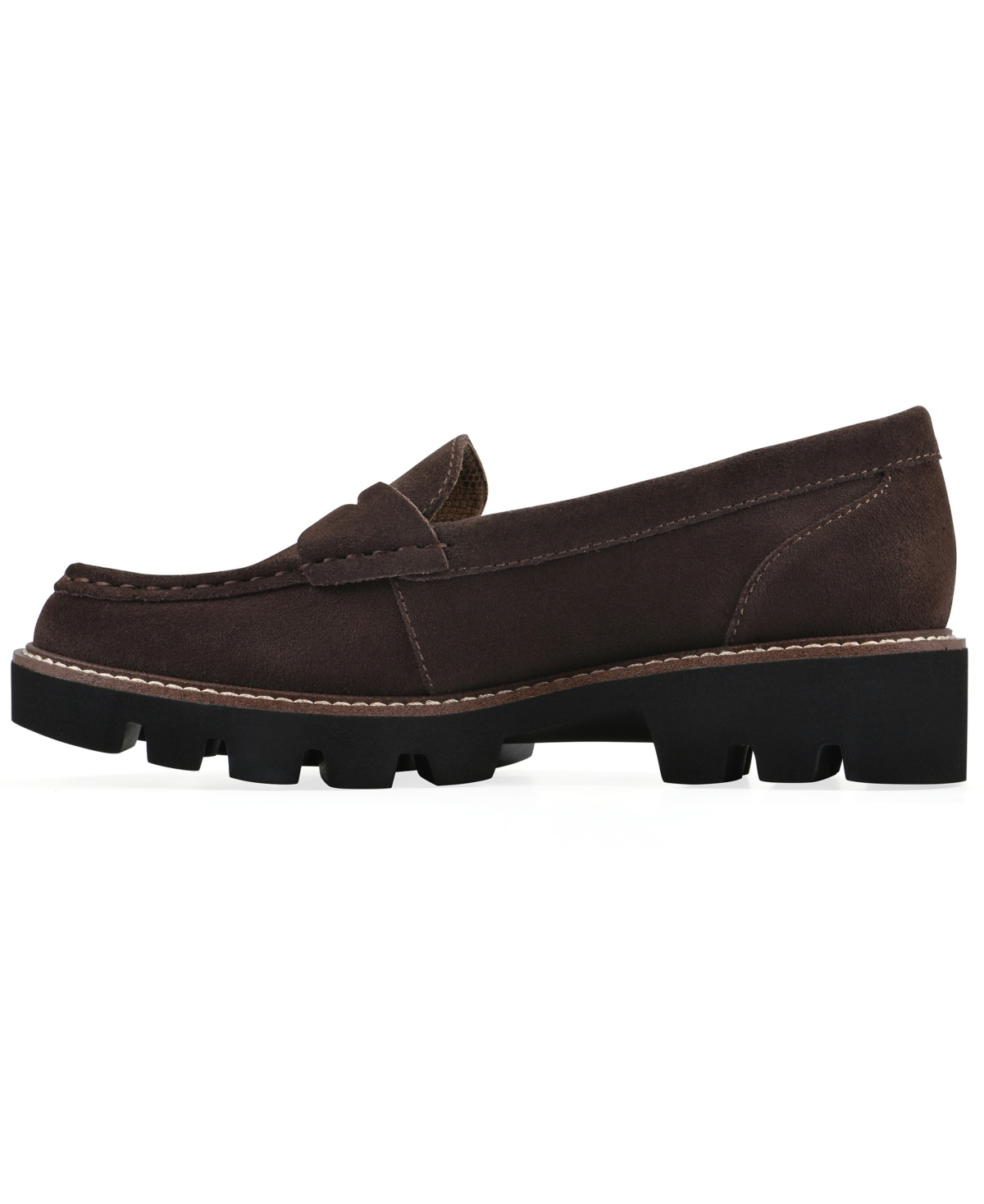White Mountain Women's Gunner Lug Sole Loafers In Burgundy