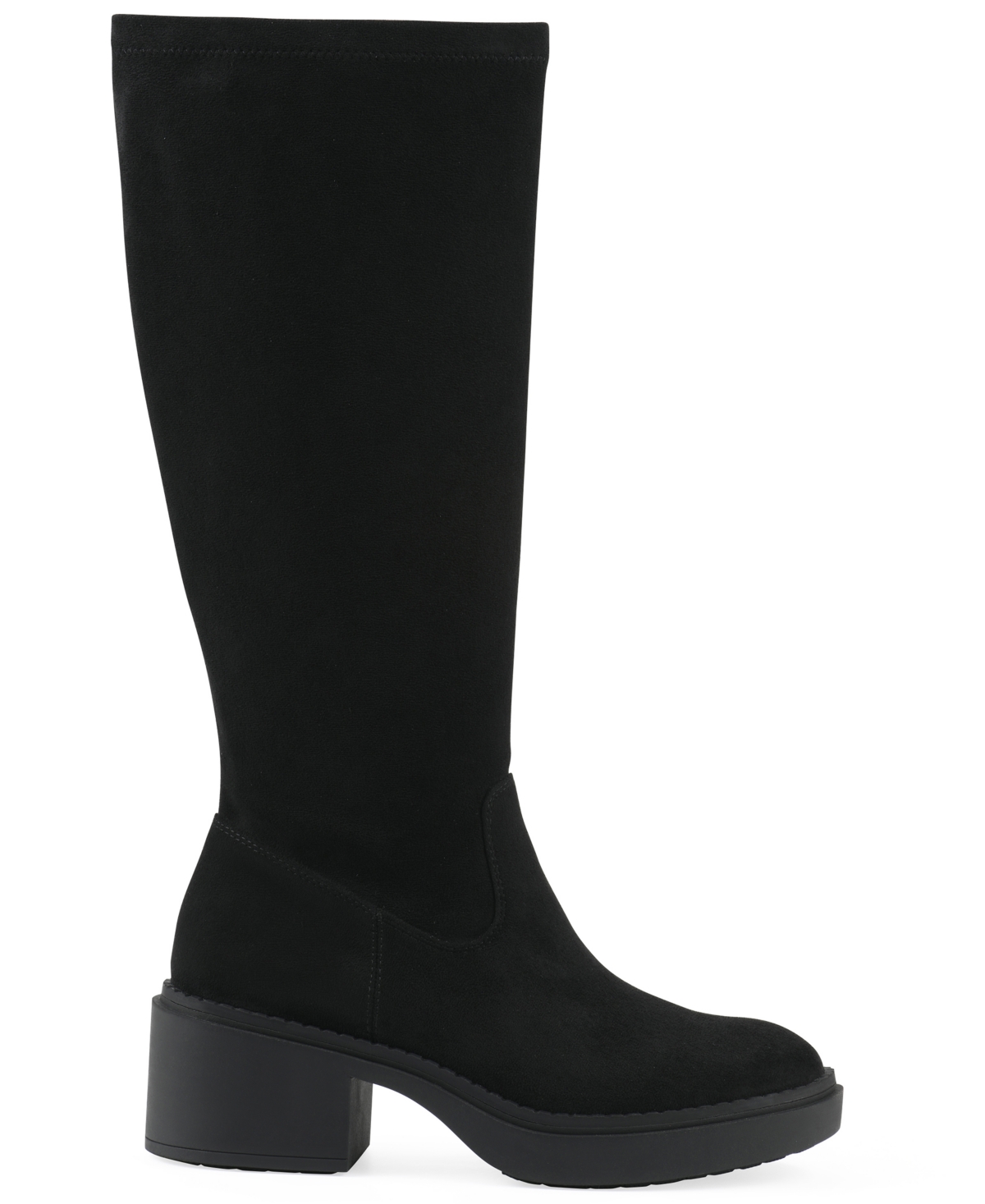 White Mountain Women's Marcella Tall Shaft Block Heel Boots In Black