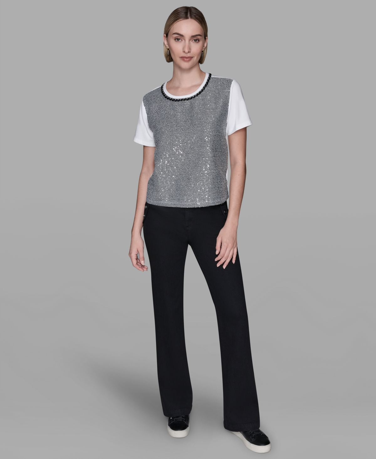 Karl Lagerfeld Paris Women's Embellished Top