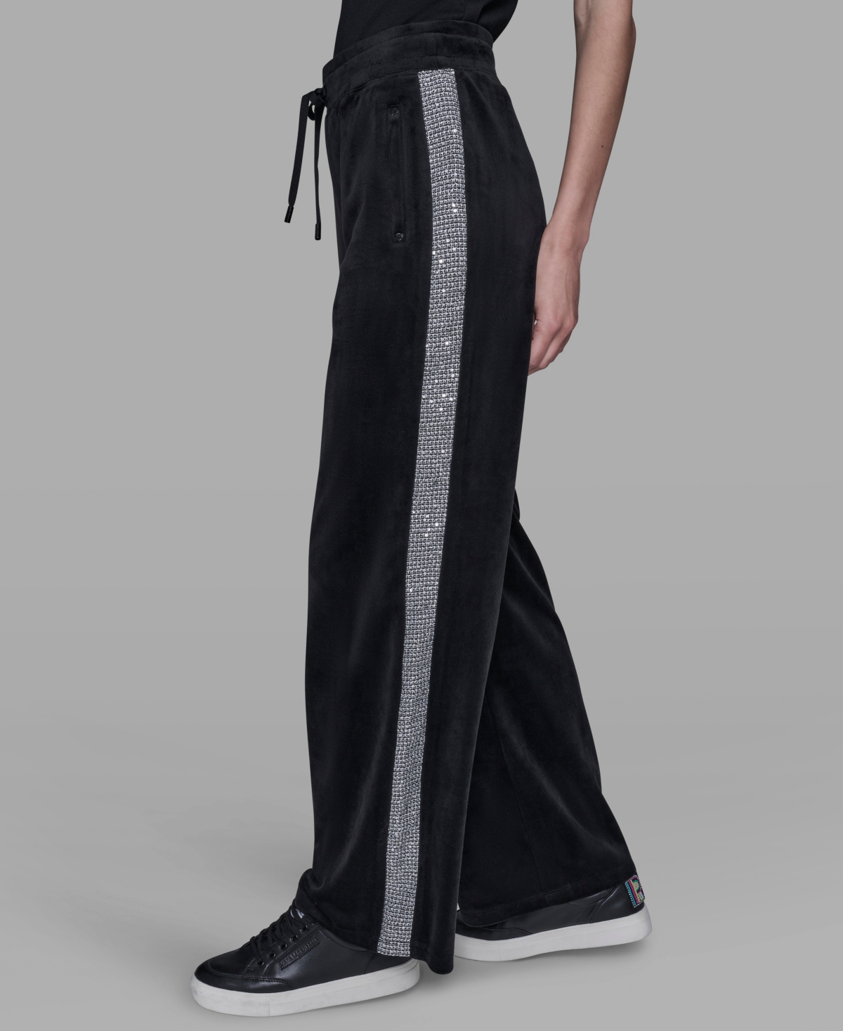 Karl Lagerfeld Women's Pull On Track Pants In Animal Print