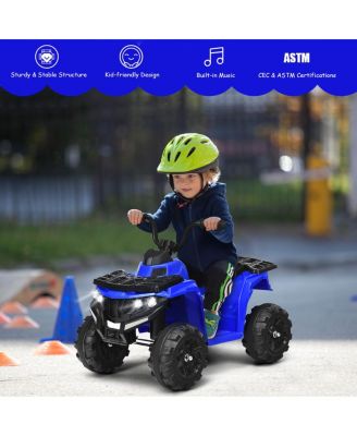 Kids Ride On Car 6V Battery Powered ATV w/4 Anti-skid Wheels Music Player