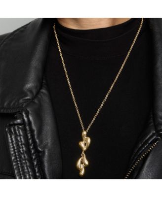 Sculptural Drop Pendant Necklace