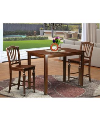 3 Pc counter height Dining room set - counter height Table and 2 bar stools