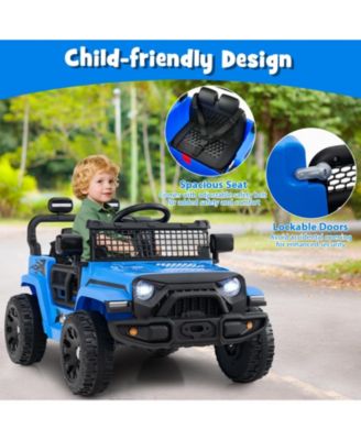Kids Ride on Car Truck 12V Battery Powered Electric Vehicle w/ Foldable Mirrors