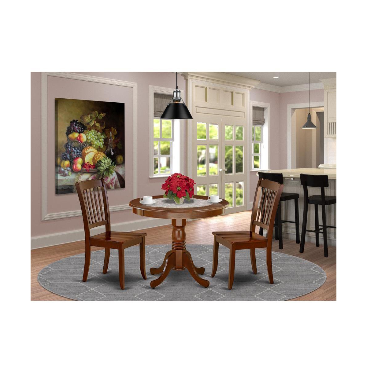 East West Furniture Dining Room Set Mahogany