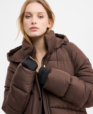 Women's Hooded Water-Resistant Maxi Puffer Coat, Macy's Exclusive