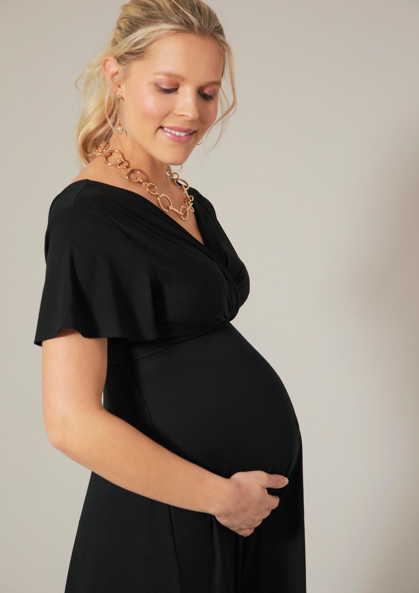 Женское платье Tiffany Rose Maternity Tiffany Rose Waterfall Midi, цвет: Чёрный — фото 7