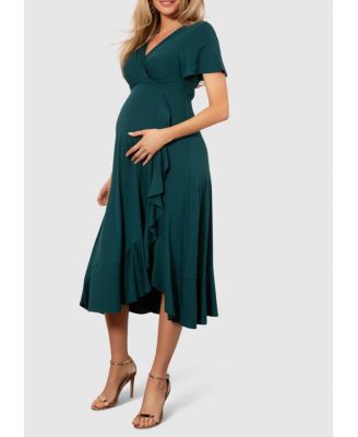 Maternity Waterfall Midi Dress