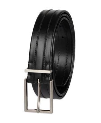 Men's Stripe Stitch Leather Dress Belt