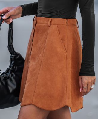 Women's Cider & Spice Orange Mini Skirt