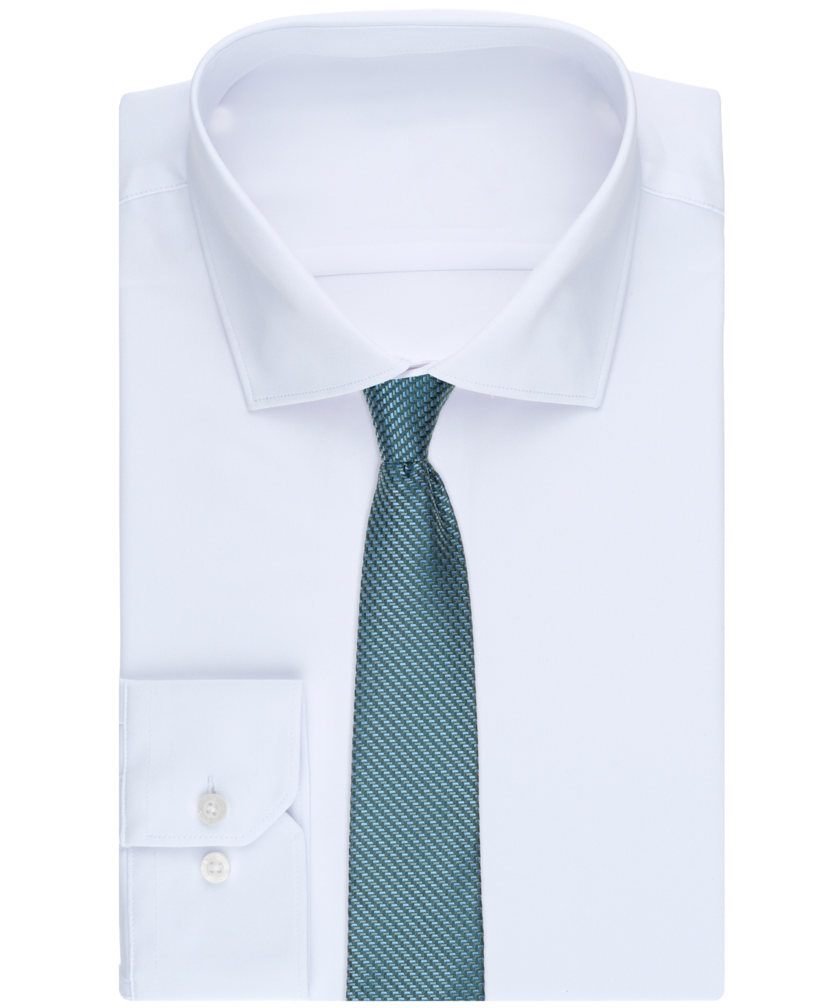 Perry Ellis Portfolio Men's Craven Mini Pattern Classic Fit Tie In Green