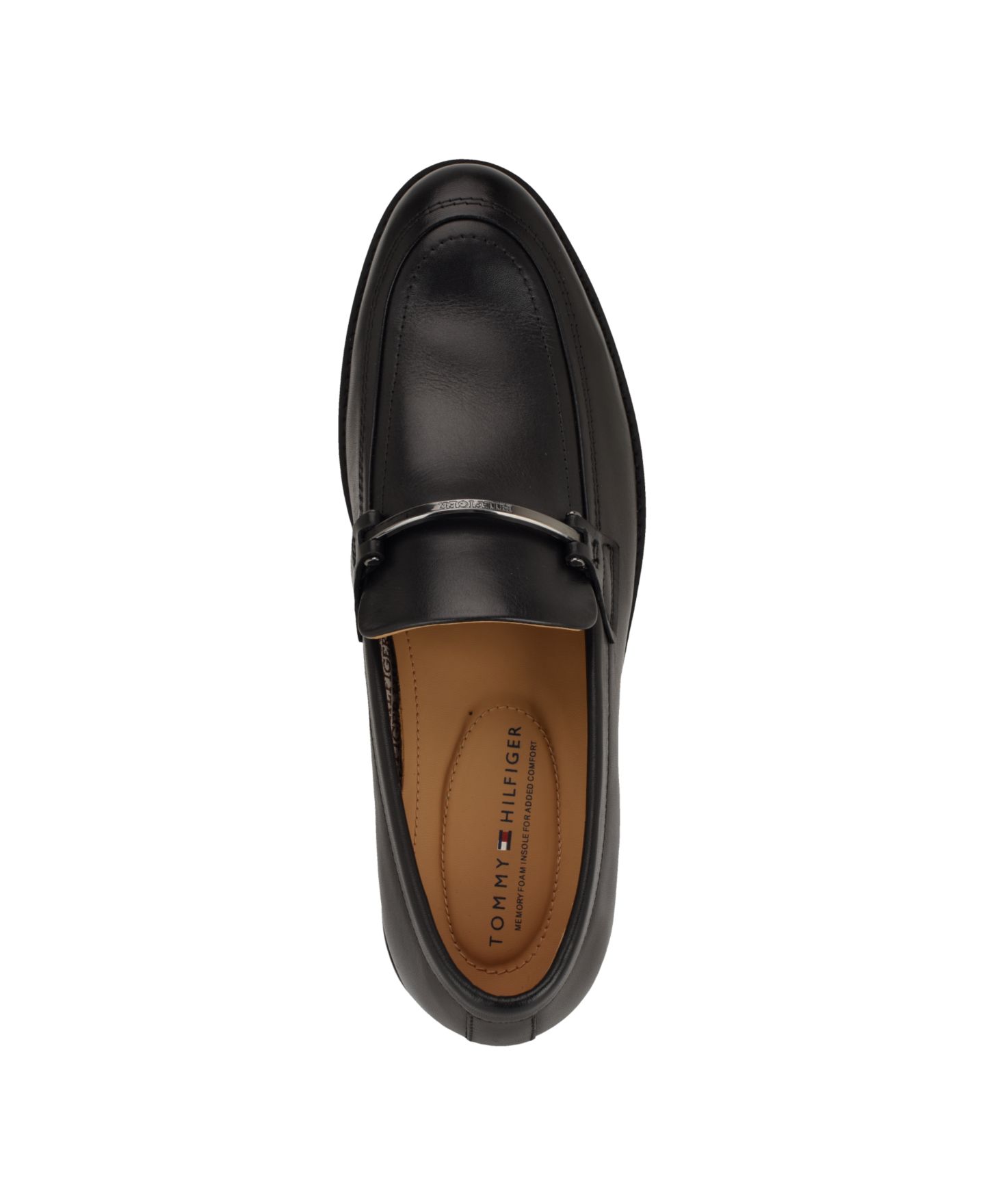 Мужские туфли Tommy Hilfiger Jezzon Leather Dress Loafers, цвет: Чёрный кожаный — фото 4