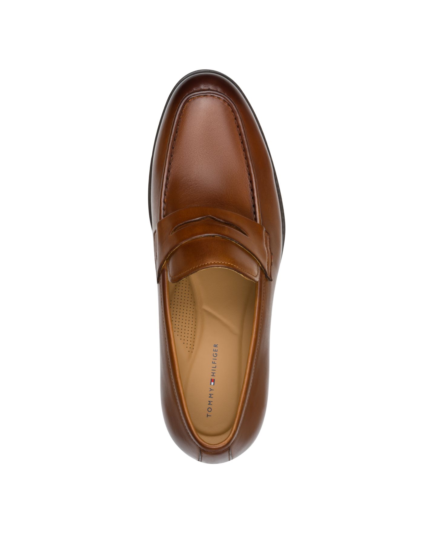 Мужские туфли Tommy Hilfiger Covel Leather Penny Dress Loafers, цвет: Натуральный кожаный — фото 4