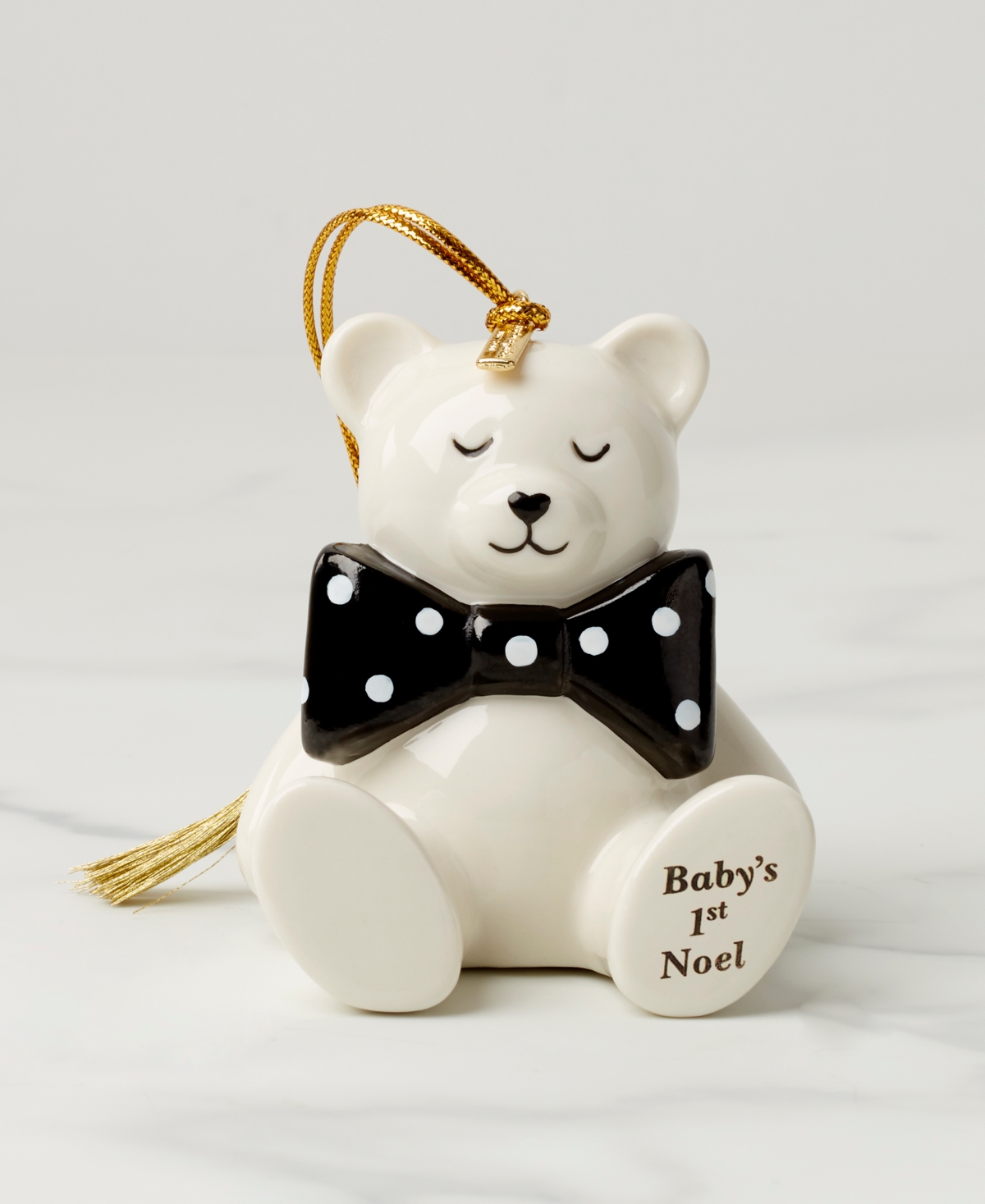 Kate Spade 2025 Be Jolly Baby's First Christmas Ornament In White