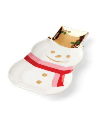 Kate Spade Be Jolly Snowman Candy Dish