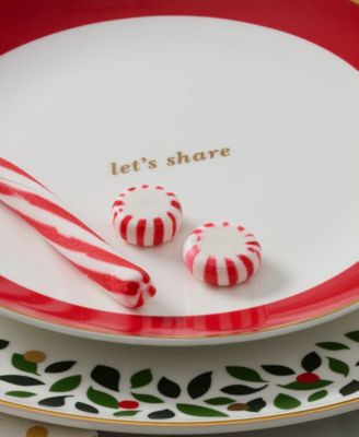 Kate Spade Evergreen Rim Accent Plates, Set of 4