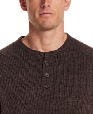 Men's Soft Touch Ribbed Henley Sweater