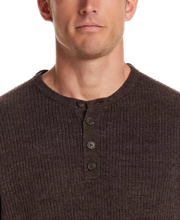 Men's Soft Touch Ribbed Henley Sweater - thumbnail 9