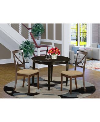 3 PC small Kitchen Table set-round Table and 2 Dining Chairs