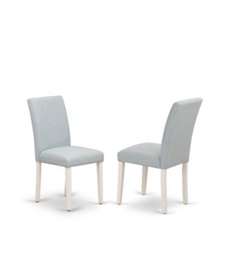 East West 7-Piece Dining Set: Rectangular Table & 6 Upholstered High-Back Mid-Century Chairs