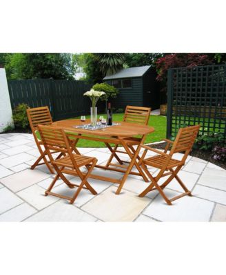 Wooden Patio Set Natural Oil