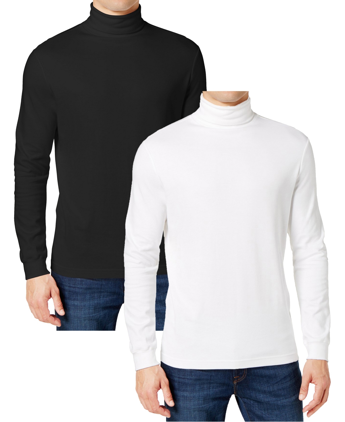 Galaxy By Harvic Men's 2-pack Long Sleeve Turtle Neck T-shirt In Multi