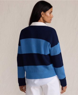 Women's Petite Drifter Rugby with Woven Collar Sweater