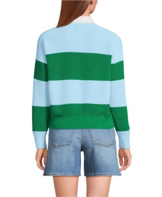 Women's Petite Drifter Rugby with Woven Collar Sweater