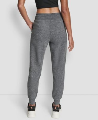 Women's Tonal Logo Patch Rib Trim Side Pockets Jogger