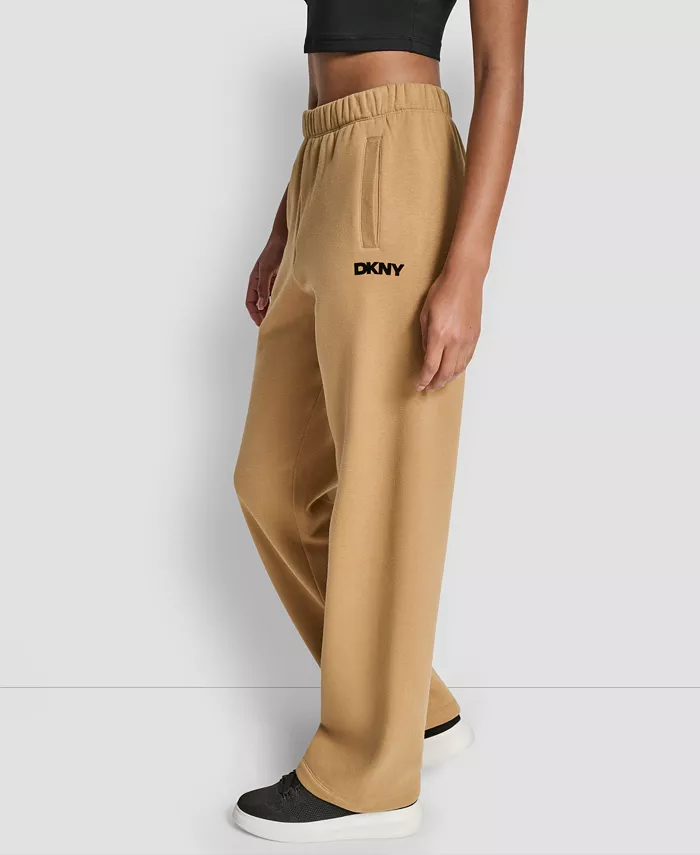 Women's Flocked Logo Boyfriend Open Leg Pants - thumbnail 10