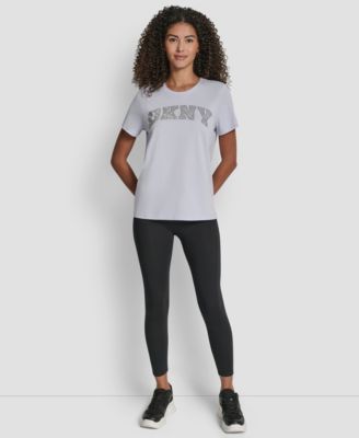 Women's Arched Exploded Rhinestone Crewneck T-Shirt