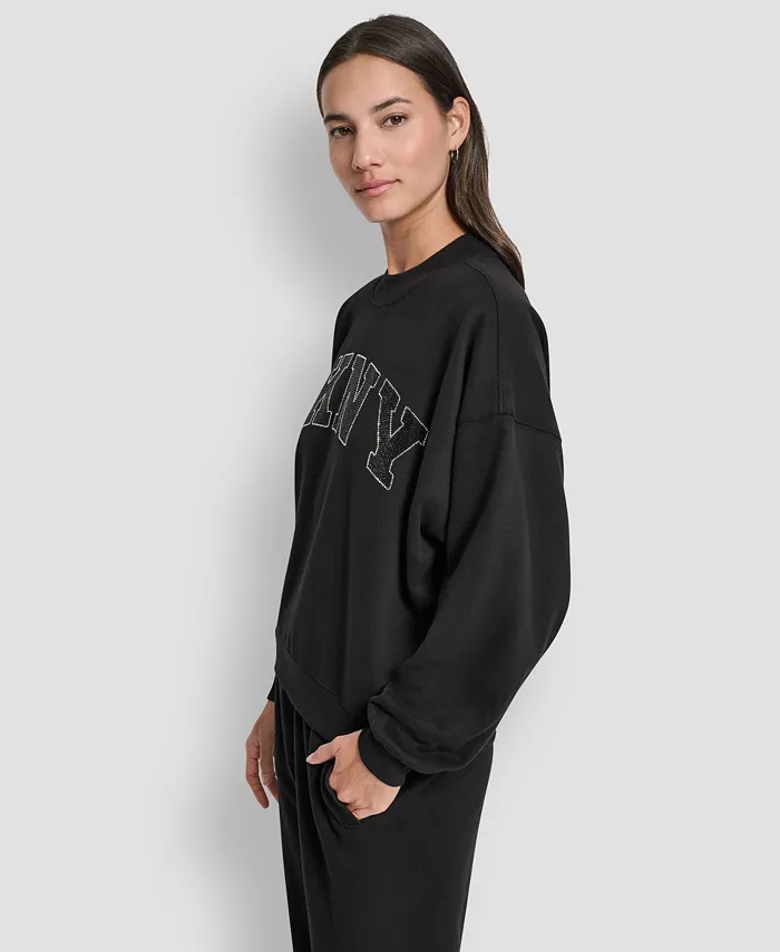 Women's Exploded Rhinestone Varsity Logo Sweatshirt - thumbnail 7