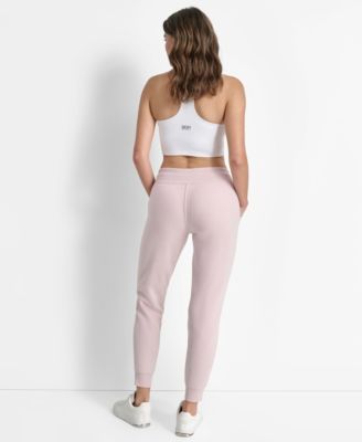 Women's Tonal Logo Patch Rib Trim Side Pockets Jogger