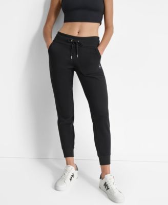 Women's Tonal Logo Patch Rib Trim Side Pockets Jogger