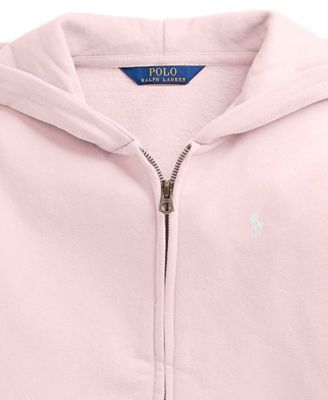 トップス 90s polo by ralph lauren zip hoodie pink Polo Ralph Lauren Girls 7-16 Fleece Full-Zip Hoodie - Macy's