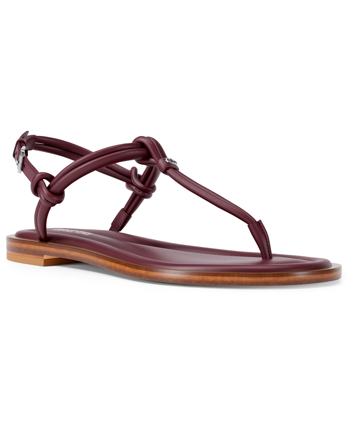 Michael Kors Michael  Women's Astra Thong Slingback Sandals In Burgundy