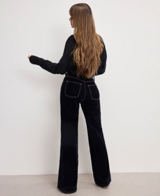 Women's Good Skate Velvet Denim High Rise Jeans, Regular & Plus Size